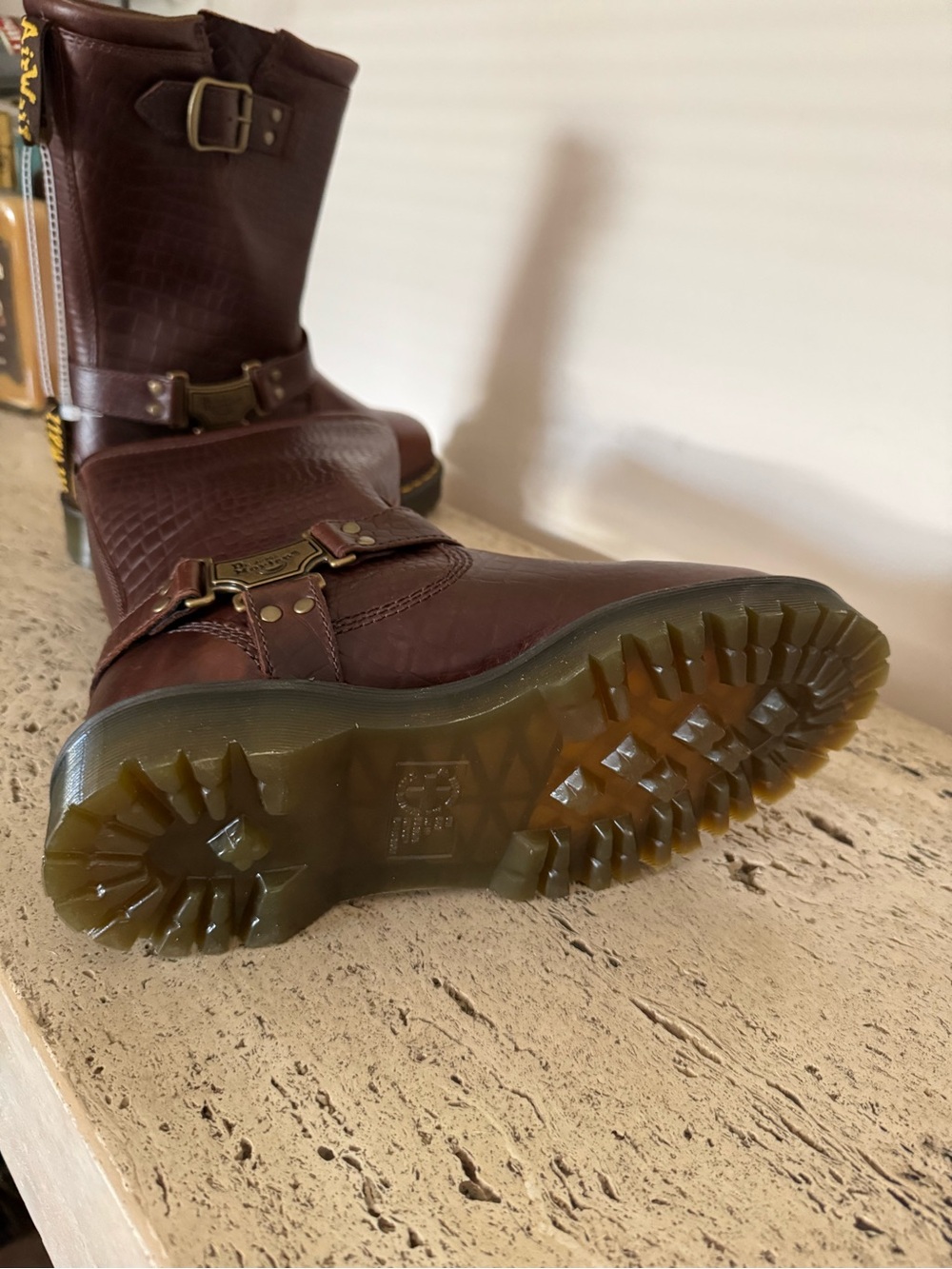 Dr Martens Anistone HI Biker Boots
Reptile Leather Embossed. MSRP $200. Size 8 - Picture 17 of 17